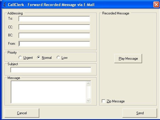 CallClerk - Forward Fax/Message via E-Mail