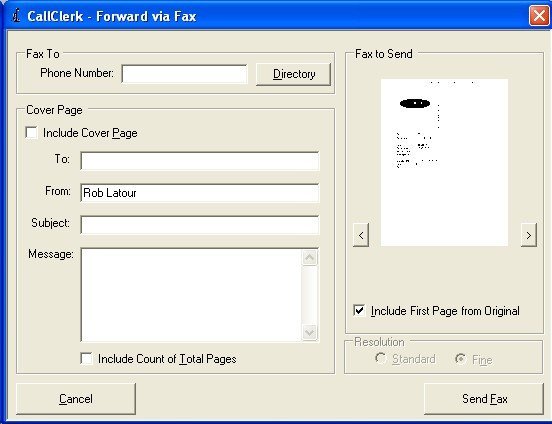 CallClerk - Forward Fax via Fax