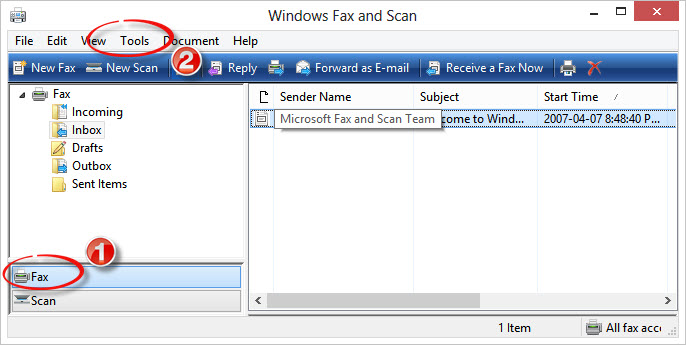 Windows Fax and Scan 1